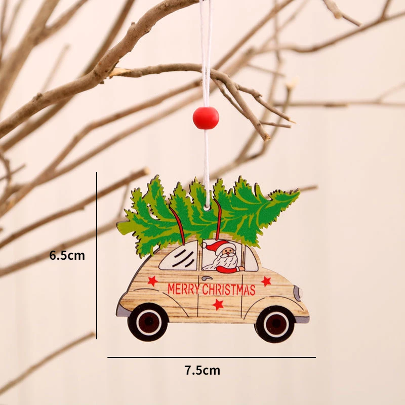 thumbnail image 1 of Colgante de madera con gnomo de Feliz Navidad, adornos navideños para el hogar, adorno navideño 2022, Navidad, feliz año nuevo 2023, 1 of 5
