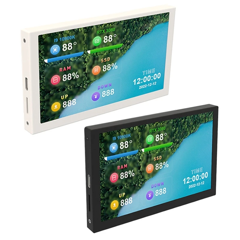 

5 Inch Computer Monitor For Mini ITX for Case IPS TYPE-C Secondary Screen CPU GPU HDD Monitoring USB Display Freely AIDA