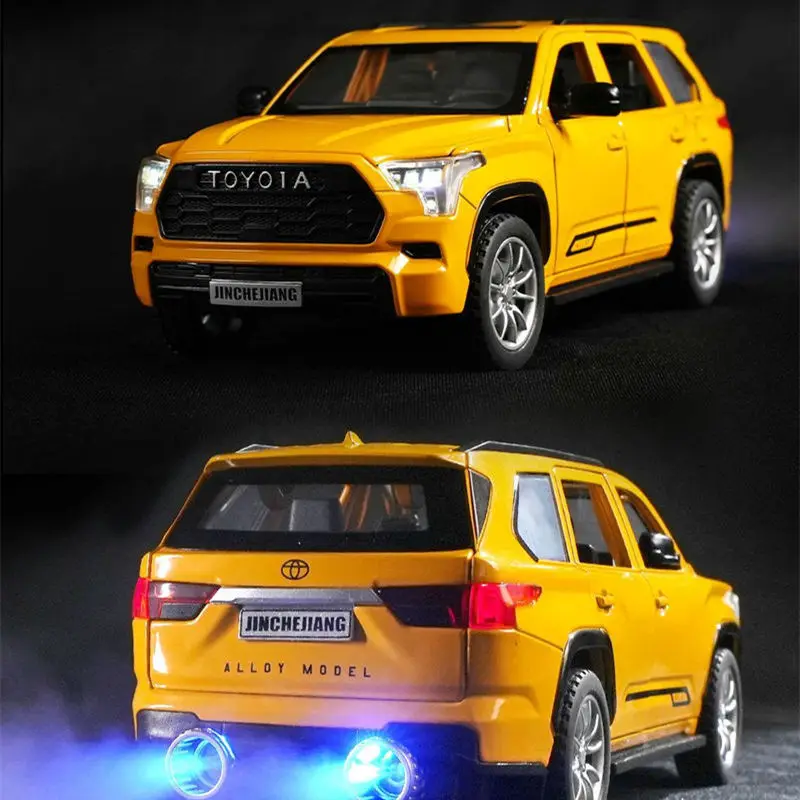 1/24 Sequoia SUV Alloy Car Model Diecasts & Toy Metal Off-Road Vehicles Car Model High Simulation Sound and Light Childrens Gift 5