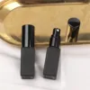5/10ML Refillable Perfume Bottle Portable Cosmetics Atomizer Matte Black Square High-end Glass Empty Spray Bottles for Travel 1