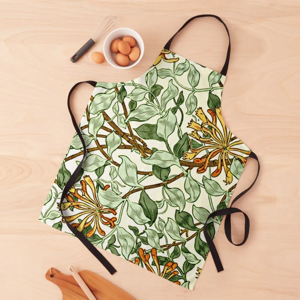 

Honeysuckle, green and gold vintage pattern Apron Home Supplies Kitchen Things For Home beauty master Apron