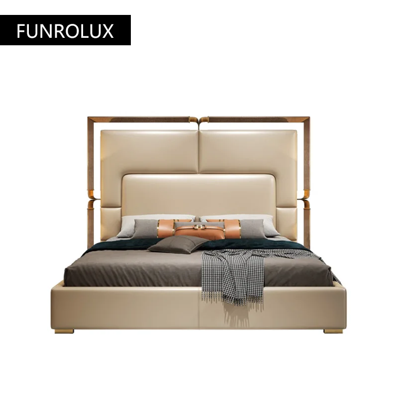LightLuxuryLeatherBedMasterBedroomModernSimple15M18MDouble