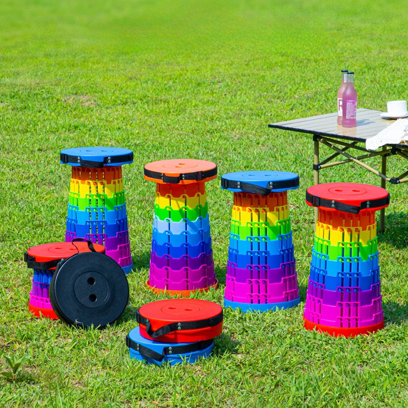 휴대용 라운드 접이식 의자, 야외 아코디언 의자, 낚시 캠핑 라이드 비치 의자, 높이 조절 간단한 도구 