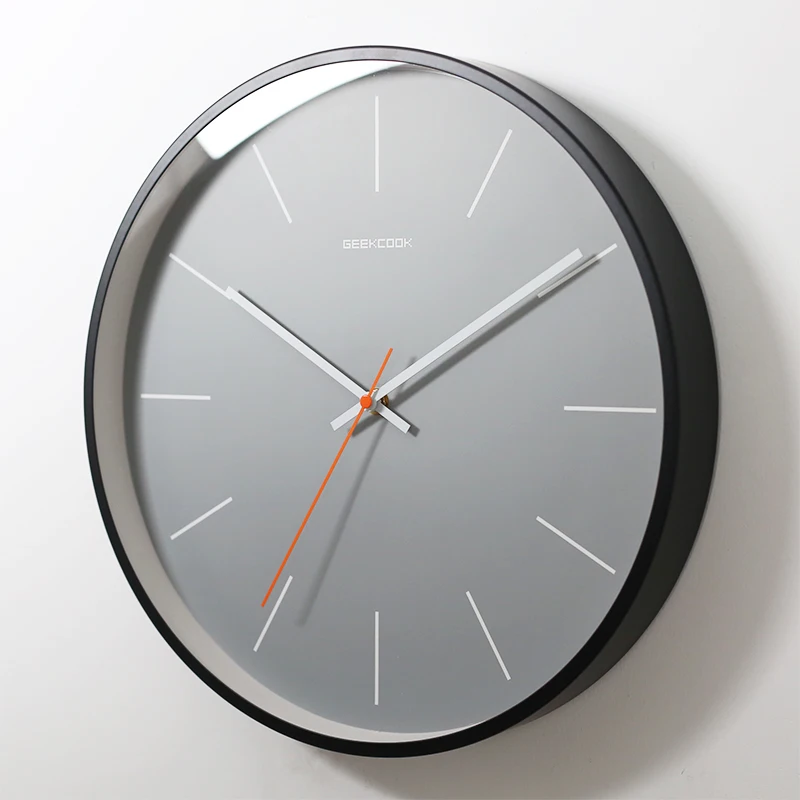 Large Round Silent Wood Wall clock Color:H;Sheet Size:14 inch