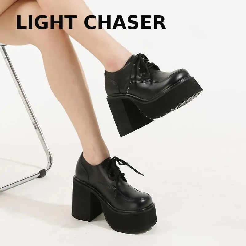 Brand Design 2023 Big Sizes 43 Platform High Heels Cosplay Fashionable Autumn Winter Wedges Shoes Ankle Boots Women Booties Pu
