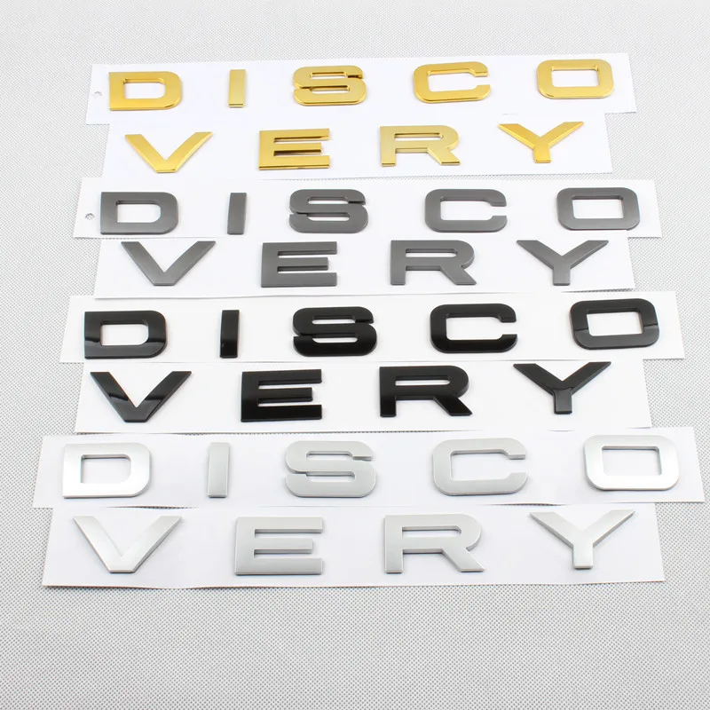 3D Abs Lettera Discovery Emblema Distintivo Decalcomania Adesivi Per Land Rover Discovery Sport 2 3 4 5 Cofano Anteriore Auto Accessori Bagagliaio Pos