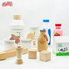 Children Pretend Play Wooden Milk Drink Set Kitchen Food Toys Montessori Learning Educational Kids Simulation Imitation Game 1