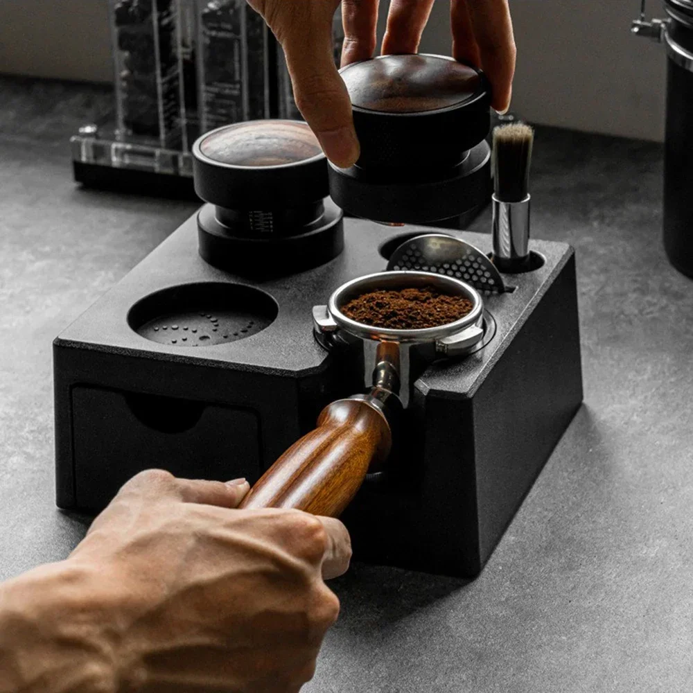 51-58mm Universal Coffee Tamper Station - ABS Draw...