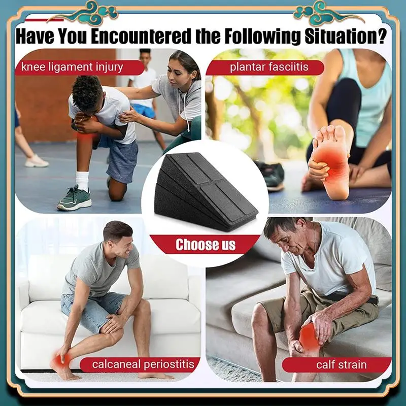 3Pcs Yoga Bricks Squat Wedge Blocks Slant Board Adjustable Non-Slip Foot Stretcher For Gym Fitness Yoga Replacement Parts