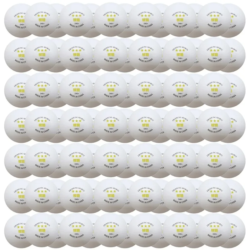 100pcs 3 Stars Table Tennis Balls Yellow Label Eroswing ABS 40mm+ Good Elasticity White Ping Pong Training Balls Table Tennis