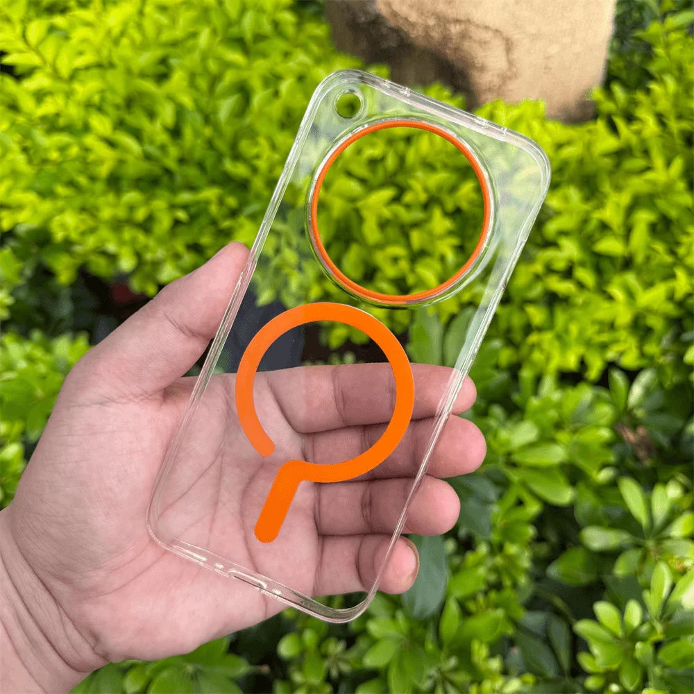 Enhanced Product Title:  
Transparent Magnetic Anti-Fall Phone Case with Simple Fantasy Design