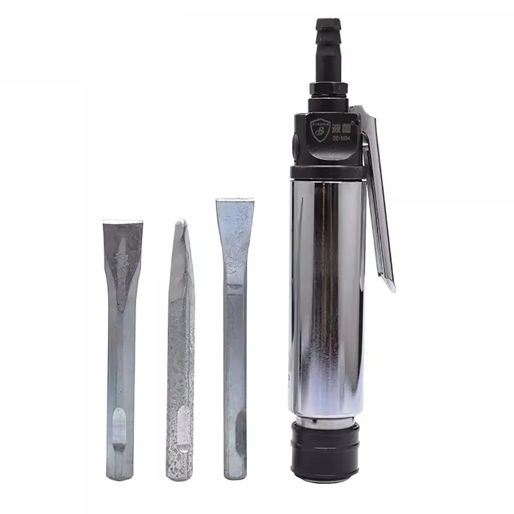 

Pneumatic Air Shovel Rust Remover Chisel Machine Metal Burr Weld Removing Tool 6500BPM with 3PCS Working Heads