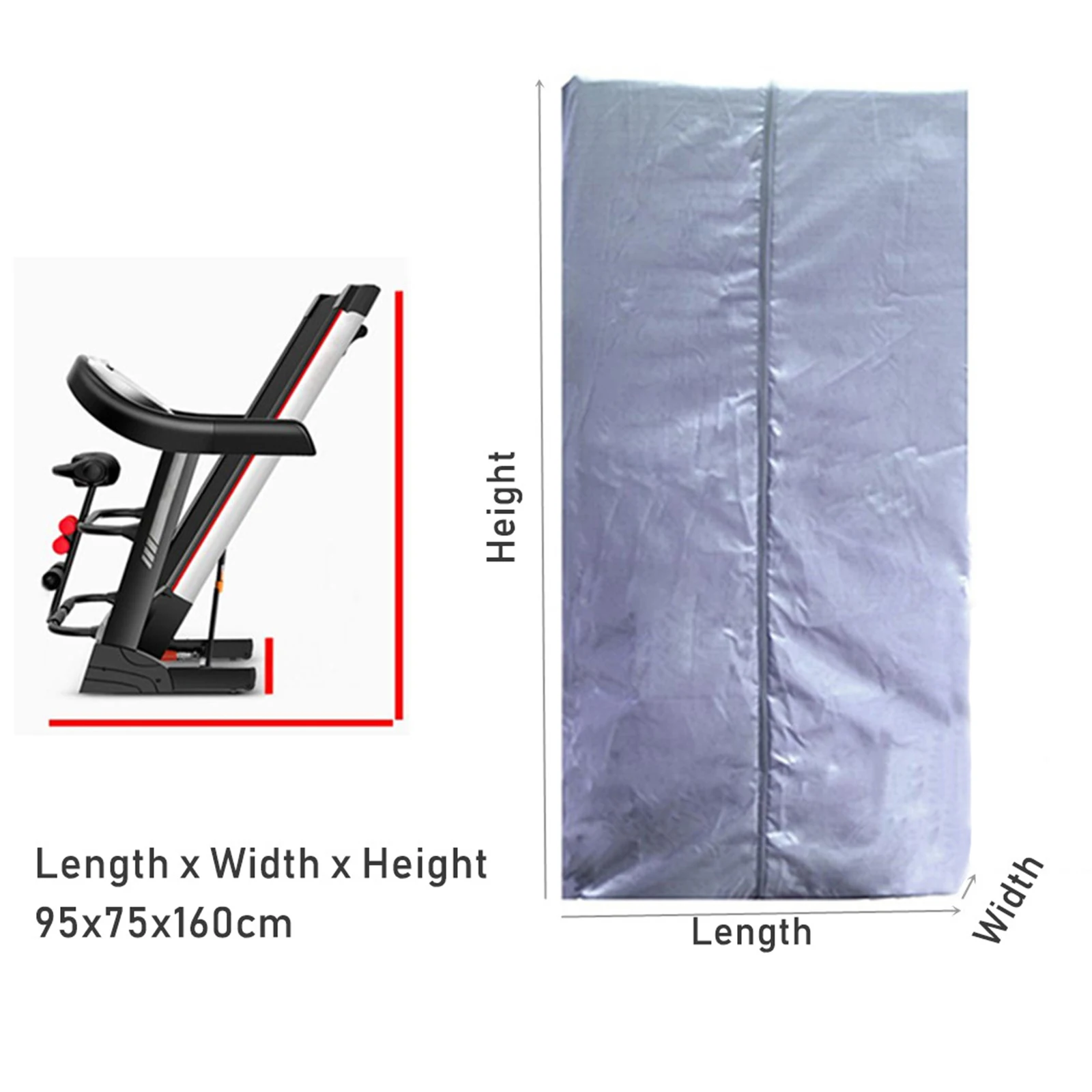 Treadmill Cover for Folding Jogging Machine Cover for Workout Indoor Running Machine Protective Sunscreen Exercise