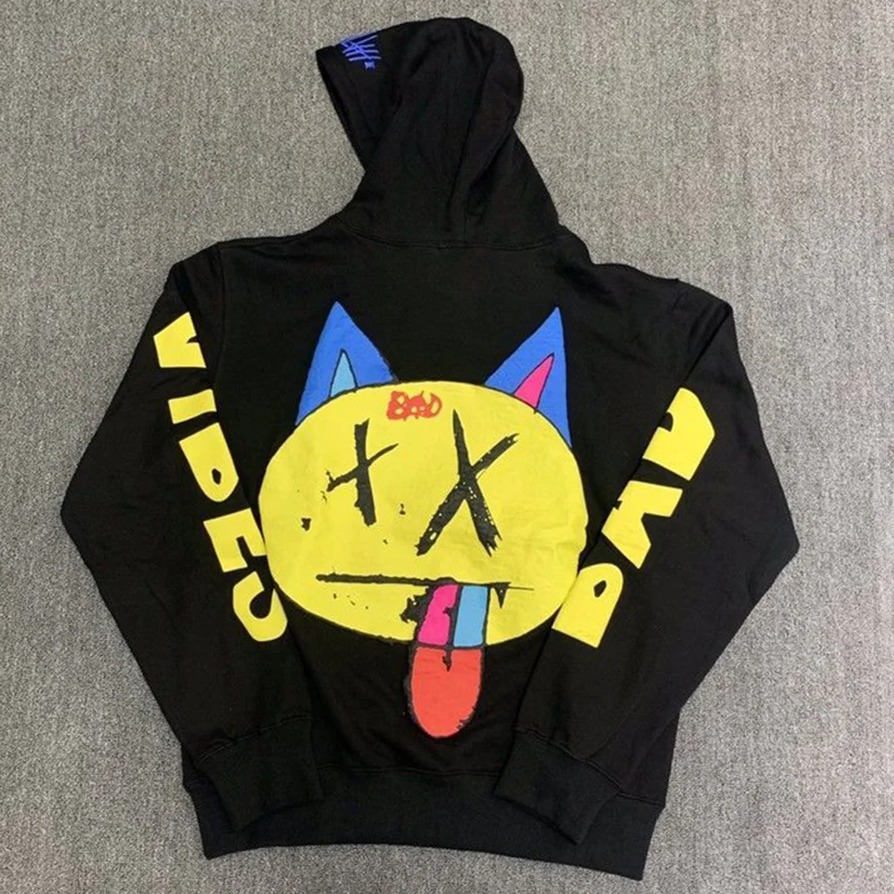 

2023 Hip Hop New Harajuku Foam Pattern Loose Hoodie All Match Long Sleeved Pullover Sweatshirt Oversized Hoodie Streetwear