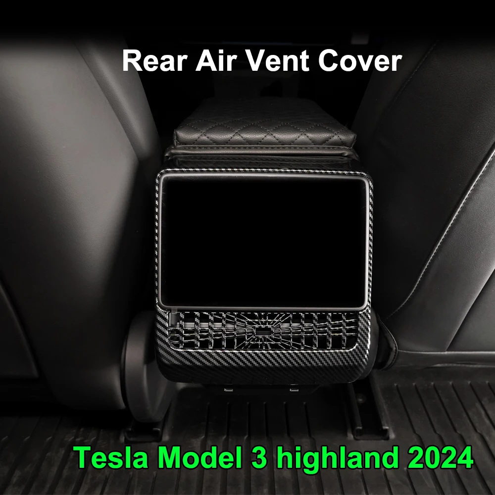 

Rear Air Vent Outlet Cover For Tesla Model 3 Highland 2024 Interior Cover For Tesla Model 3+ Under Seat Air Outlet Cover