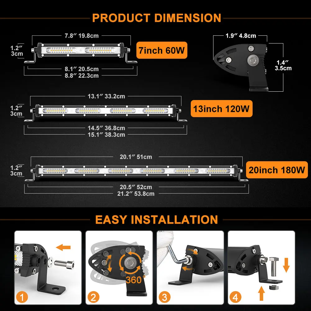 Pods LED, 4 pouces voiture hors route, 4 pouces, 12 Maroc