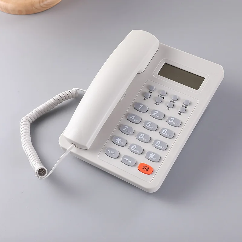 Corded landline Telephone Solid White & Black Home Office Telephone Set Hands Free Hotel Phone Cheap Phone Wholesale 1
