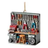 Hanging Gnomes 2D Mechanical Toolbox Flat Acrylic Trim Tools Garage Ornament Polonaise Ornament Set Creative Pendant Key Chain 3