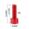 2-4X M5 Aluminum Alloy Cycling Water Bottle Holder Bolts Hex Socket Fixing Screw Bicycle Bottle Cage Screw MTB Bike Accessories 3