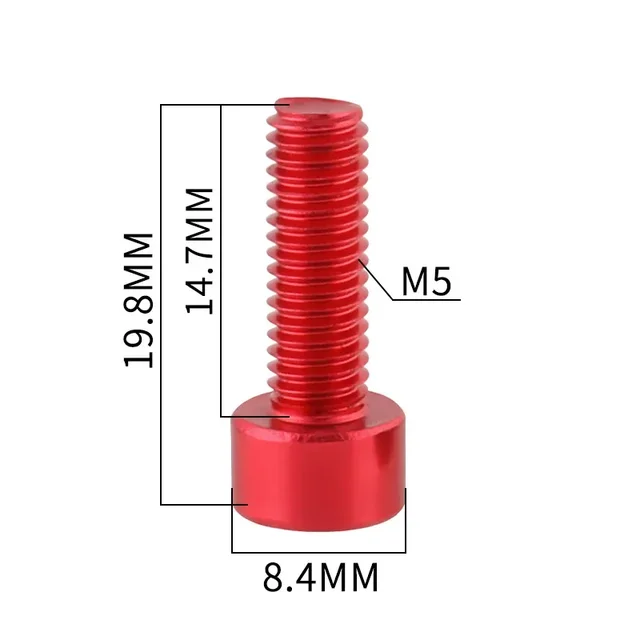 2-4X M5 Aluminum Alloy Cycling Water Bottle Holder Bolts Hex Socket Fixing Screw Bicycle Bottle Cage Screw MTB Bike Accessories 3