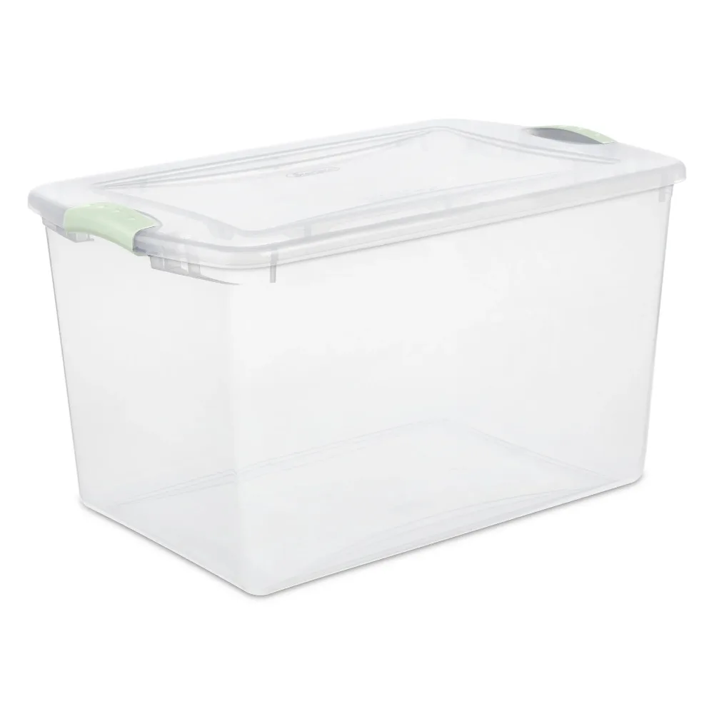 Sterilite 66 Qt. Latch Box Plastic Adult, Soft Sea 2