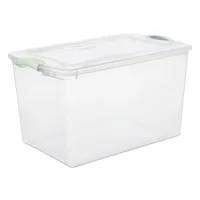 Sterilite 66 Qt. Latch Box Plastic Adult, Soft Sea 2