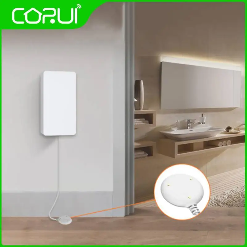 

CORUI Zigbee Tuya Smart Water Leakage Sensor Overflow Water Flood Detector Water Leakage Alarm App Remote Control Home Security