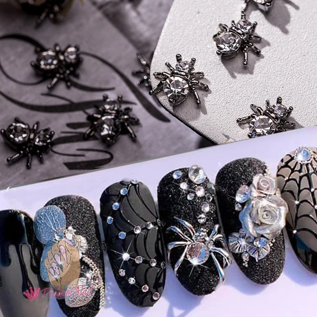 50pcs 3D Mini Red Beetle Nail Rhinestones Gems Glitter Acrylic Nail Art  Jewelry Manicure Nail Decoration Accessories - AliExpress