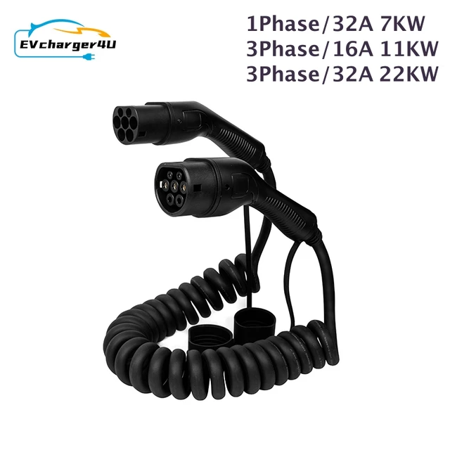 Cable for charging electric vehicles, Type 2 to type 2 32A - 1 Phase