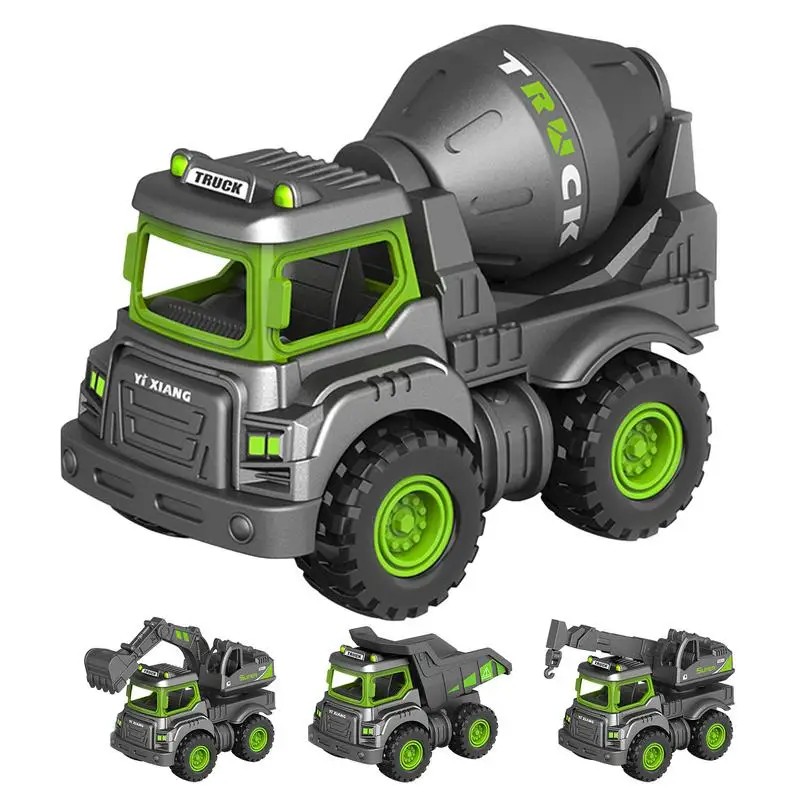 

Construction Vehicle Toys Construction Car Carrier Vehicle Toy Set Realistic Excavator Toy boys & girls inertia pullback vehicle