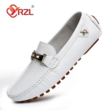 YRZL Mocassini da uomo fatti a mano in pelle PU Mocassini da guida casual Scarpe slip-on Mocassini comodi di lusso Mocassini bianchi Scarpe da uomo 1