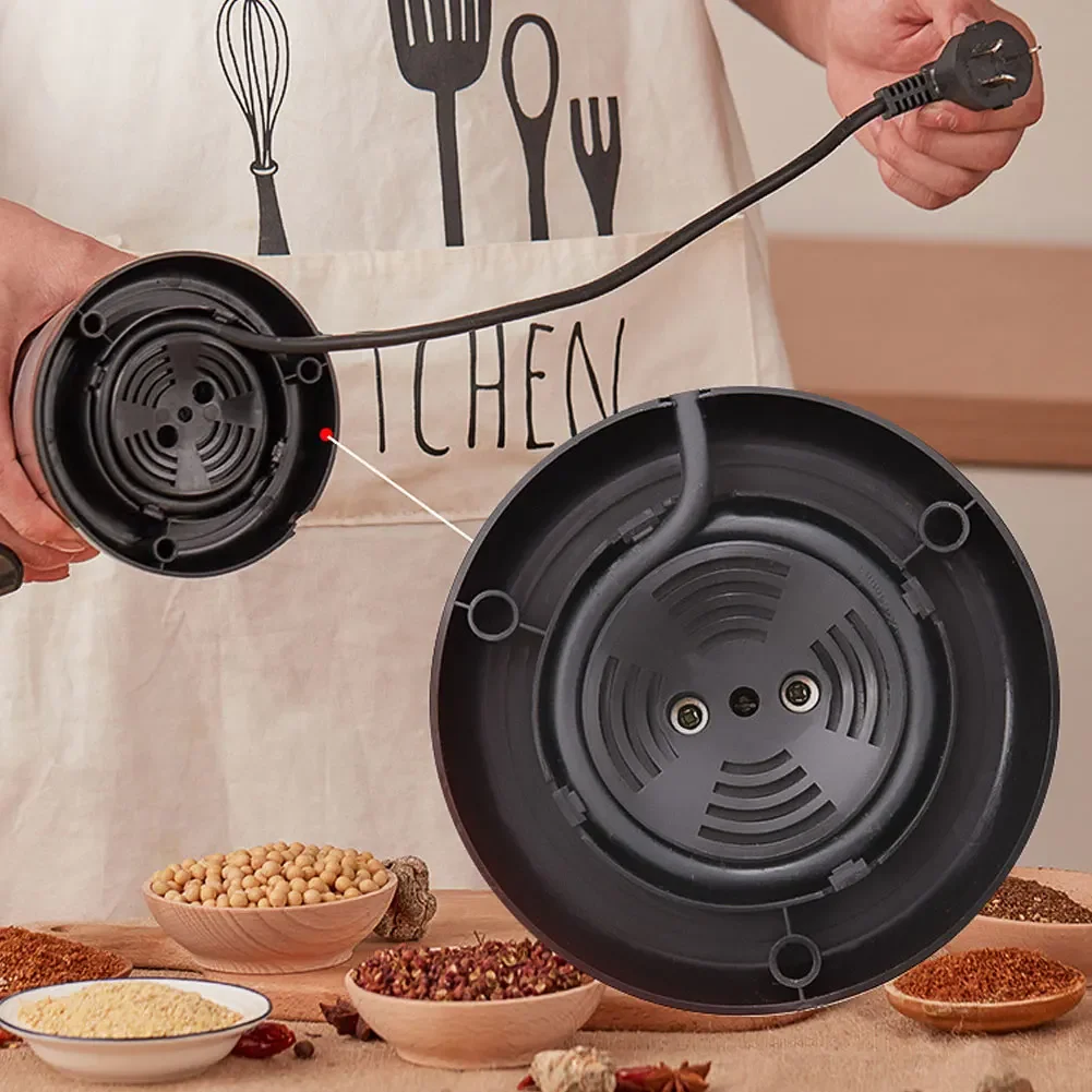 Electric Coffee Grinder Stainless Steel High-power Cereal Nuts Beans Spices Grains Grinding Moedor de cafe Blenders for kitchen 6