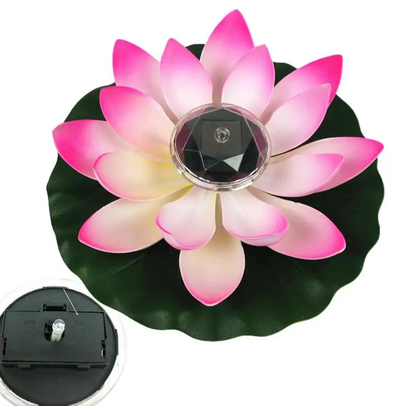 Solar Garden Light Lotus Solar Floating Pool Light for Flower Pond Beach Lawn and Swimming solar garden light