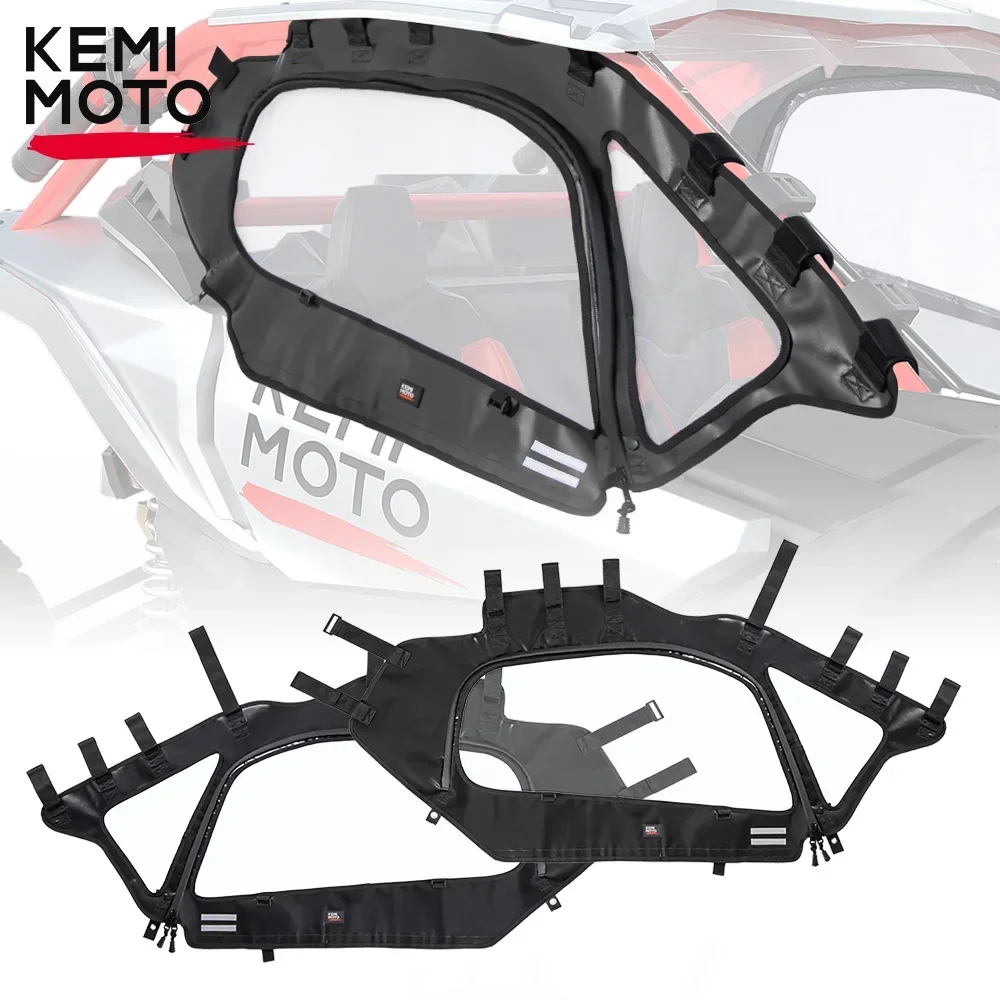 

KEMIMOTO UTV For Can-Am Maverick X3 R RR 900 HO 4x4 XRC XMR XRS DS RS Turbo DPS 2017-2024 2-Seater Soft Upper Door Set Kit