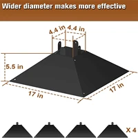 Outdoor Squirrel Proof Baffle Kit Guard  Proof Baffle Heavy-Duty Pole Mount  Guard Stopper with Screws and Wrench for 4x4 Post 2
