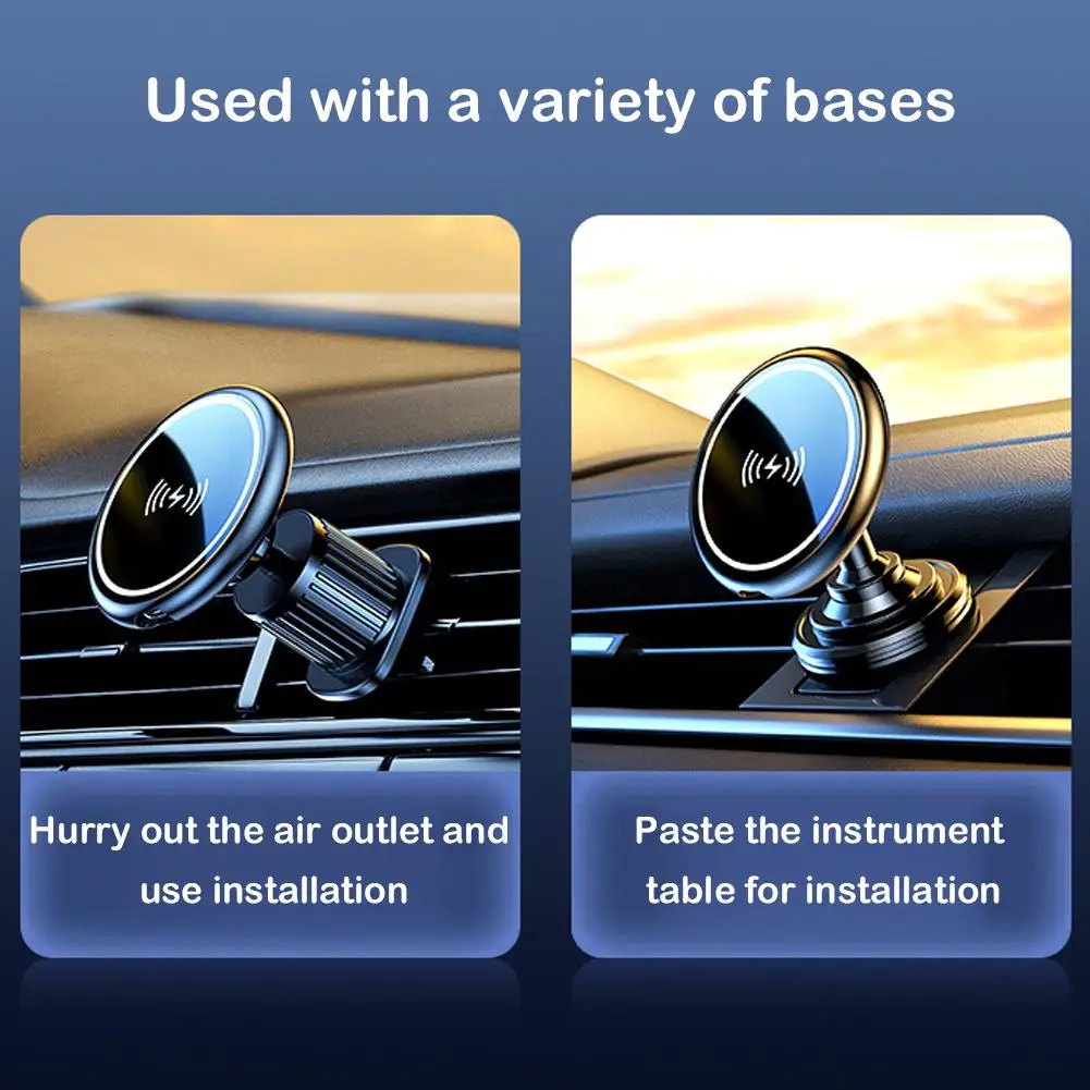 

Автомобильный держатель для телефона, беспроводное зарядное устройство, держатель для телефона, подставка, Быстрая автомобильная зарядка для Iphone 14 13 12 Pro Max, крепление на вентиляционное отверстие Z3Q0