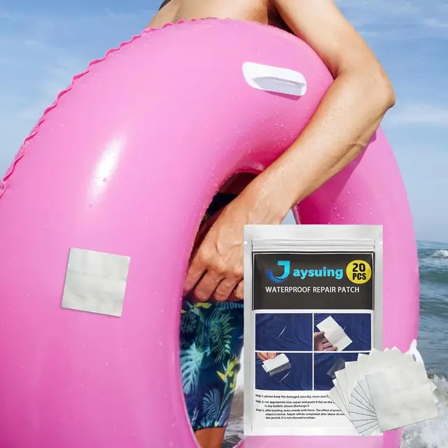 Felfújható Foltjavító Készlet 30Pc Önálló Javító Tapasz A Vízszőnyeg Úszógyűrű Medence Úszó Légágy Nano Ragasztópárnák - Image 3