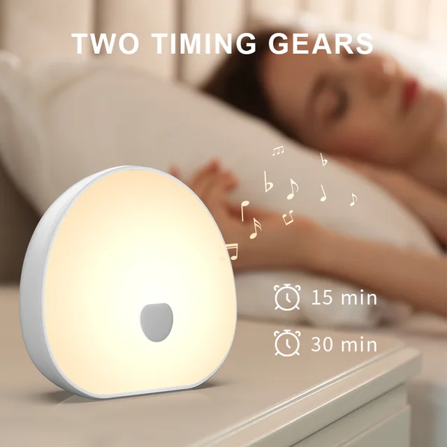 RGB Sleep White Noise Machine with Soothing Sound Touchable Rechargeable LED Night Light Relaxing Audio & Sleep Lamp for Baby 4