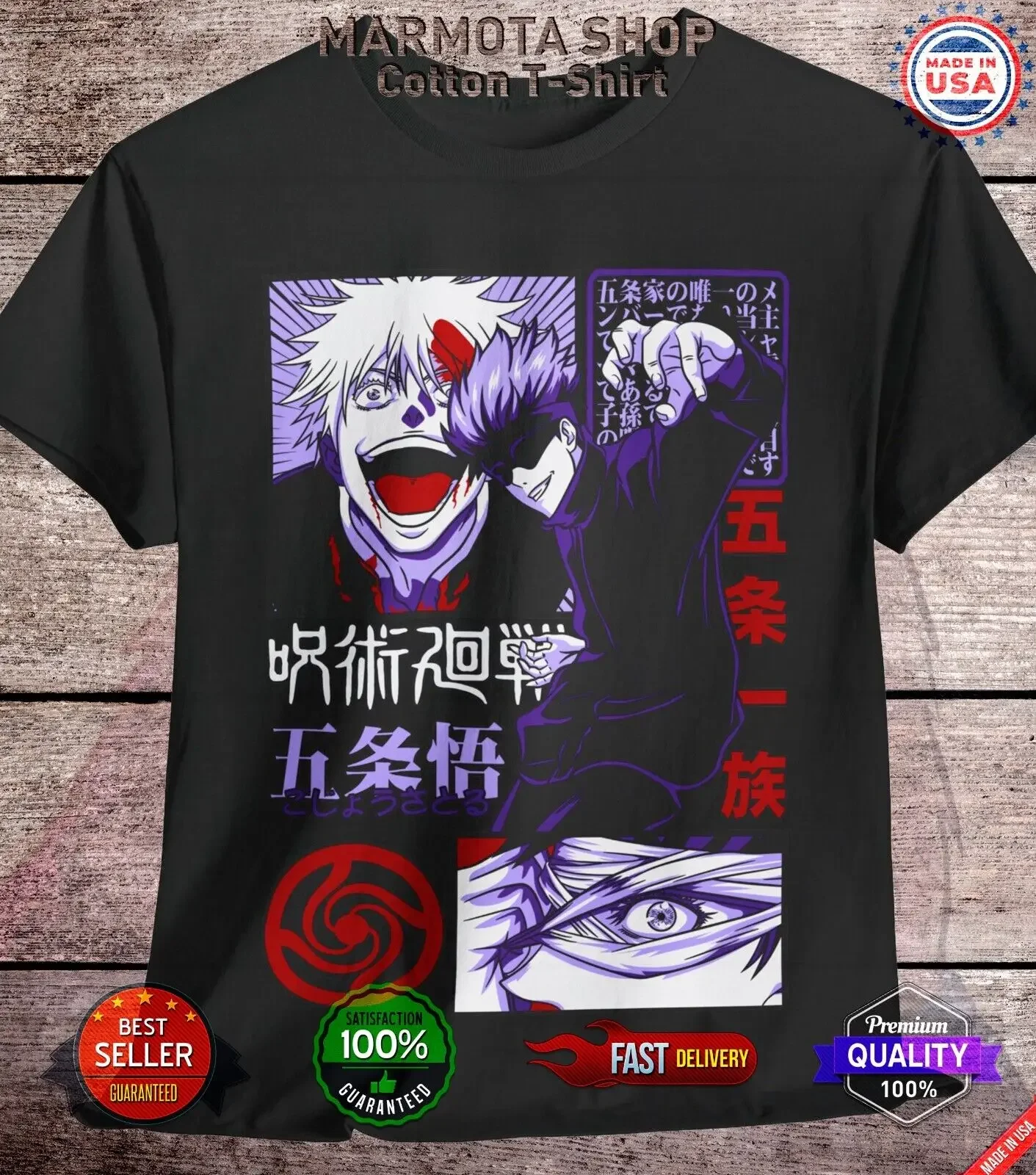 

Gojo Satoru Jujutsu Kaisen T-Shirt Sukuna Anime Japanese Tee Shirt Manga JJK