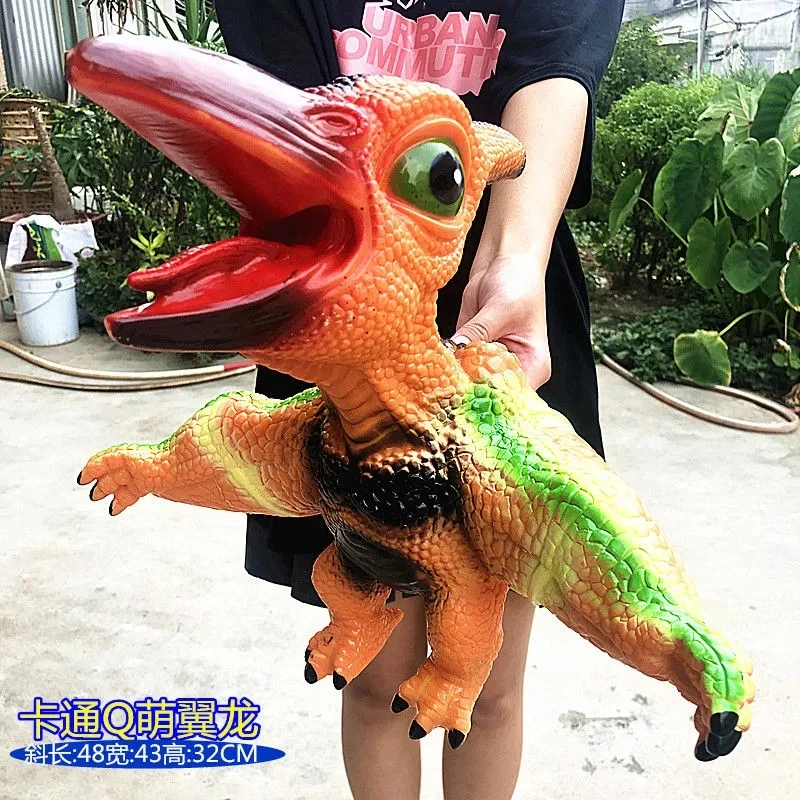 Large Dinosaur Shark Model Toys For Kids Tyrannosaurus Rex Soft Puppets Animals Velociraptor Jurassic Worlds Children Gift