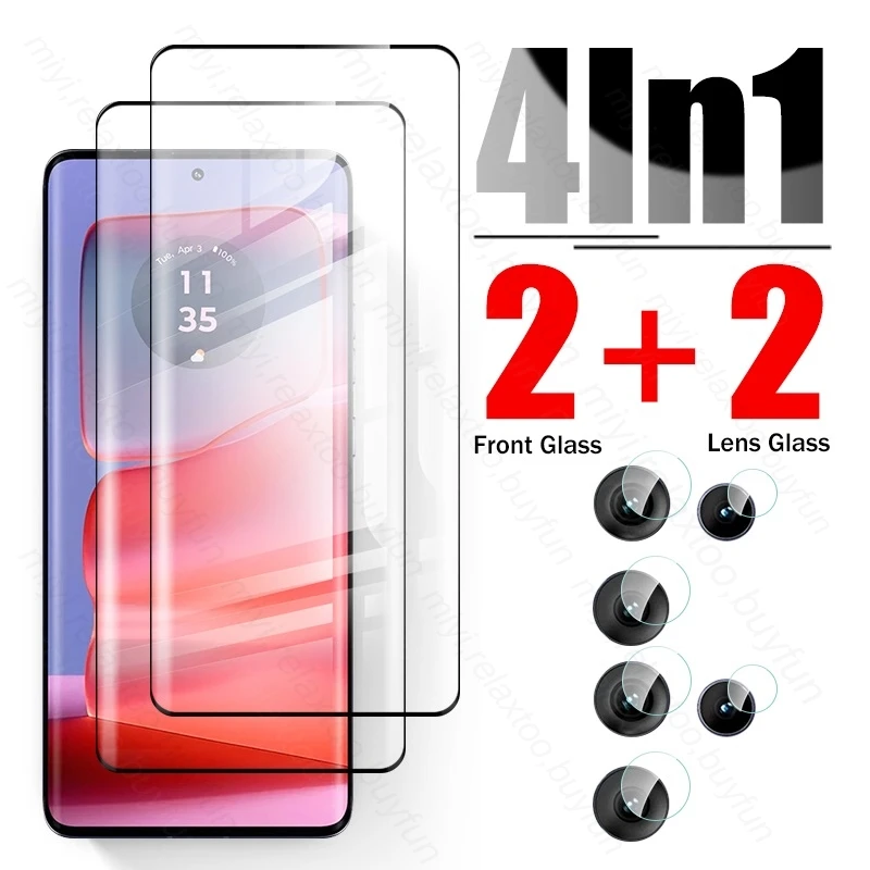 4 To1 Vetro Protettivo Temperato Per Motorola Moto Edge 50 Pro 5G Custodia Protettiva Per Schermo Dell'Obiettivo Della Fotocamera Moto Rola Edge50Pro 