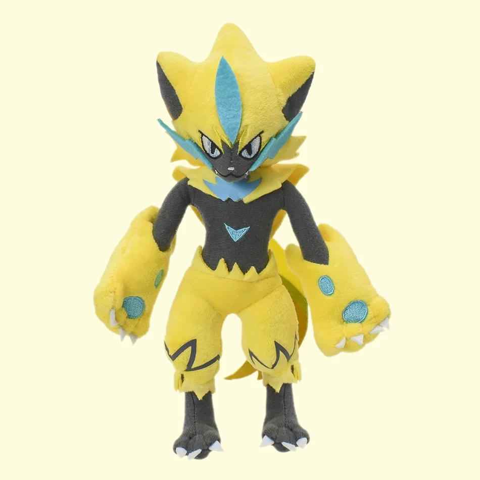 Pokemon Plush Shiny Zeraora Soft Stuffed Animal Peluche Toy Anime Cute Zeraora Collection Ornament Dolls for Boys Christmas Gift