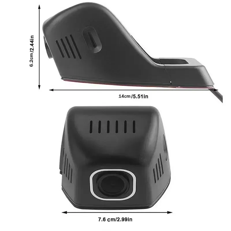 TIISIFANG No Screen Hidden Tachograph WiFi Mobile Internet HD Night Vision Parking Monitoring