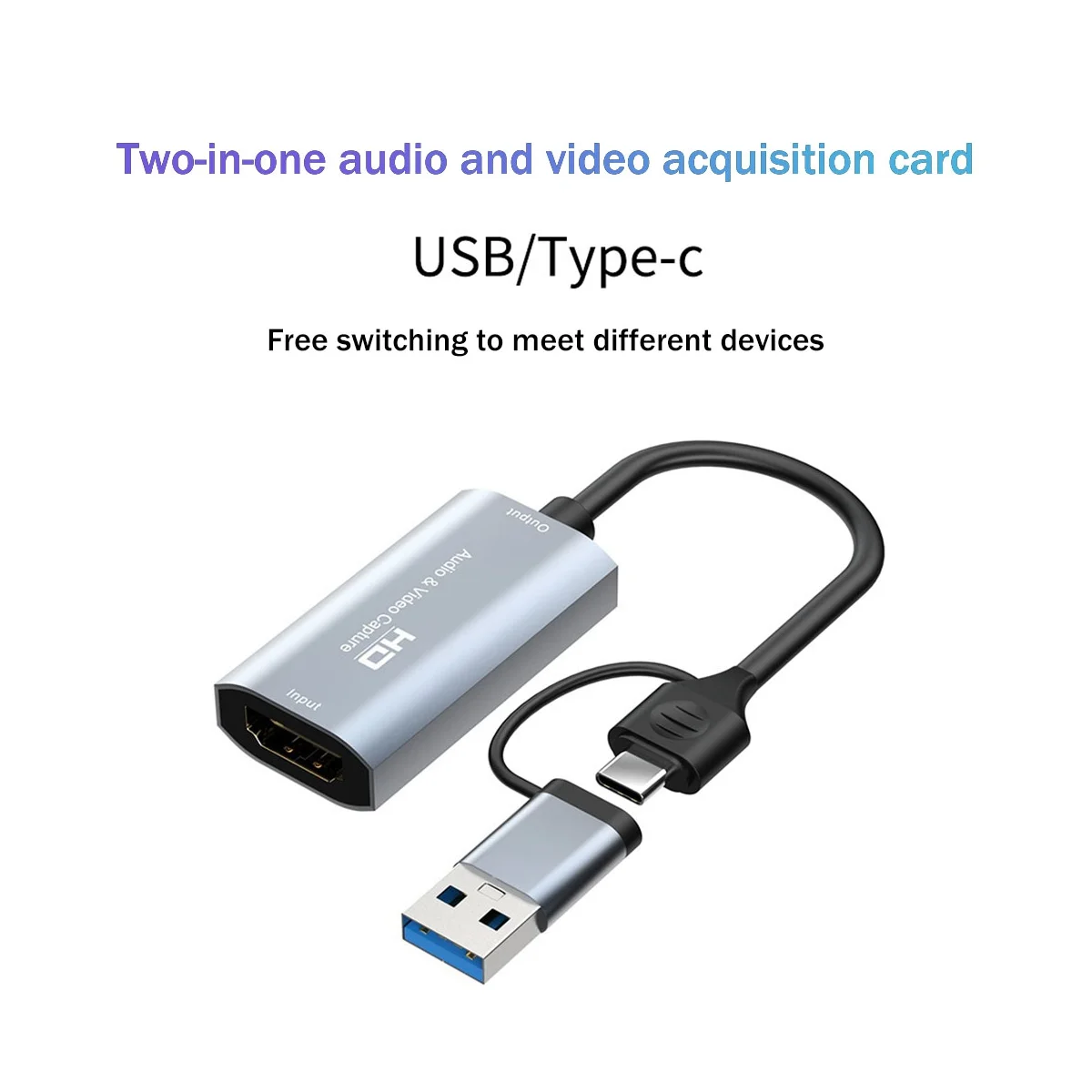 4K Audio Video Capture Card Type-C Video Capture Card USB Phone Gaming Machine PS Camera Acquisition