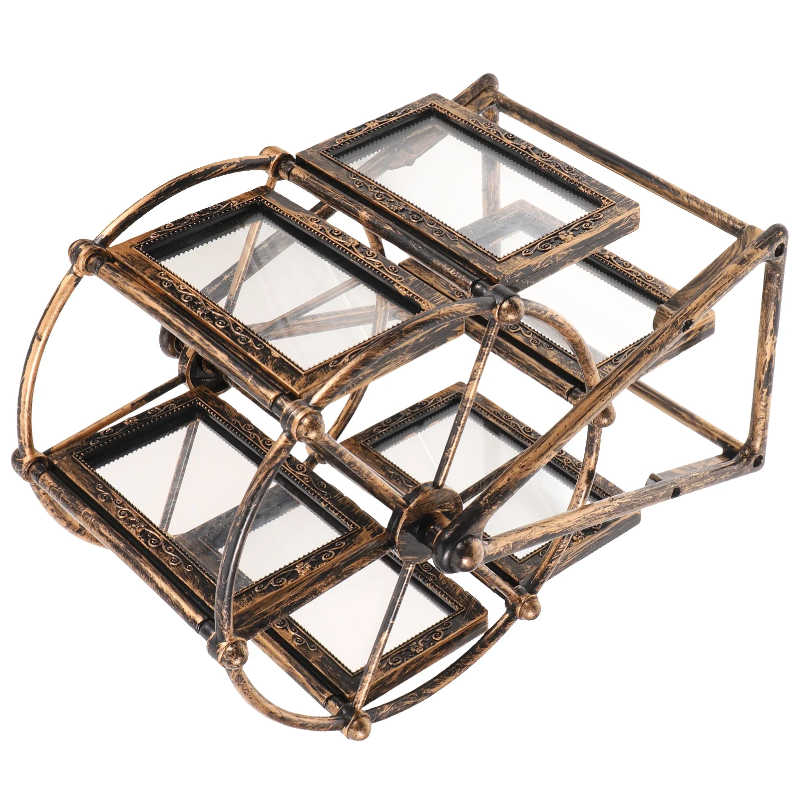 

Retro Ferris Wheel Photo Frame Rotary Windmill Ferris wheel Model Frame Picture Frame Desktop Ornament (4" Without Photos)
