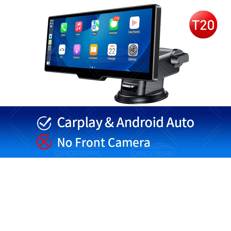 10.26" Dash Cam Rearview Camera Wifi Carplay & Android Auto 4K DVR GPS Navigation Video Recorder Dashboard Dual Lens FM BT AUX
