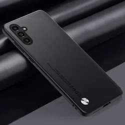 Elegant PU Leather Phone Case with Silicone Protection - Samsung A04 (Black)