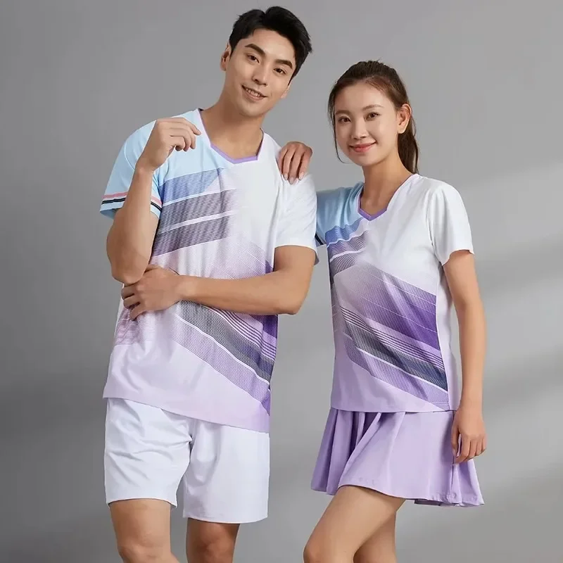 New Polyester Badminton t shirt Men/Women's ,Sports badminton clothes ,Table Tennis t shirt Qucik dry Exercise Polo Shirs