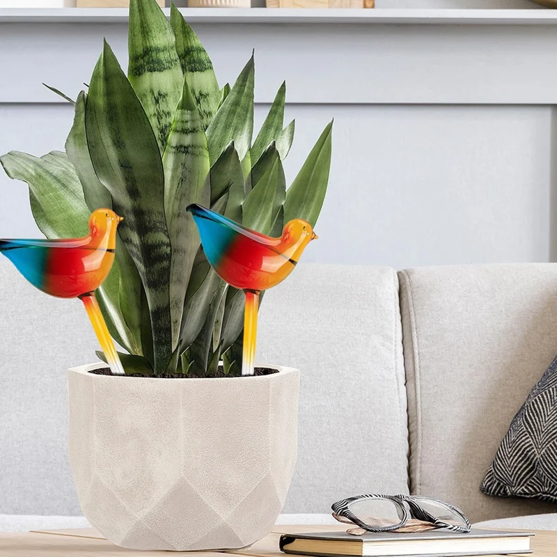 Bird Shape Plant Self Watering Globes Glass Water Bulbs Automatic Self Watering Planter Insert For Indoor Plants Easy To Use plant waterer