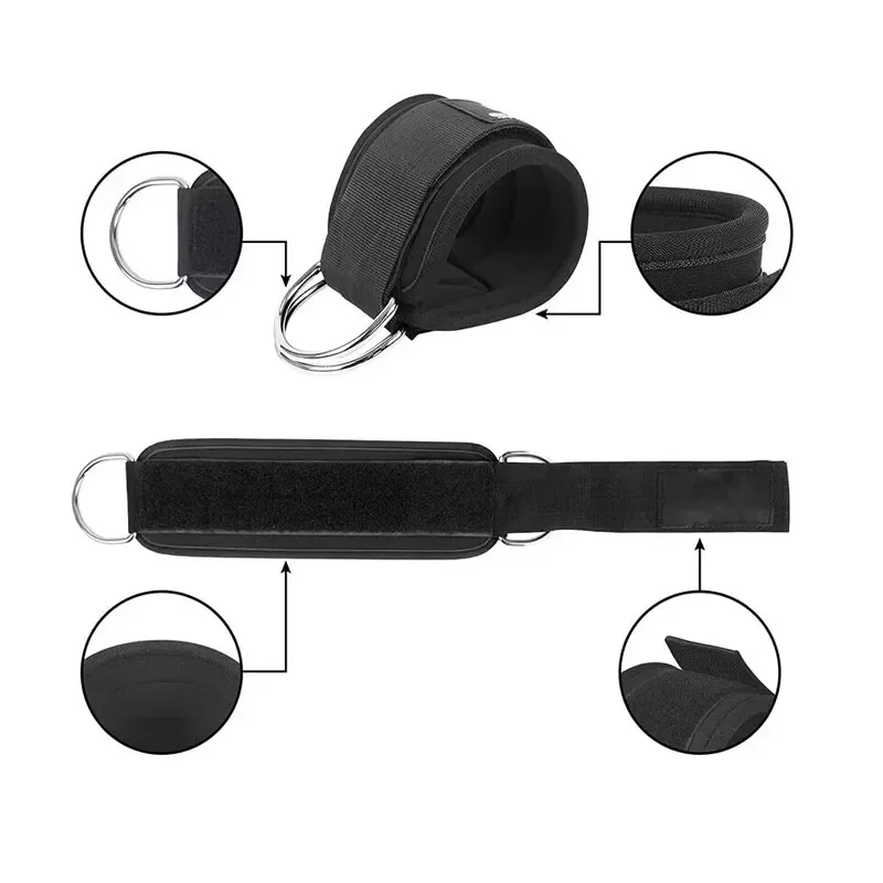 1PC Fitness Ankle Straps fitness ankle straps ankle straps ankle support ankle support brace for Leg Exercises Adjustable D-Ring Ankle Support Brace Gym Workout Equipment Sports Training Belt